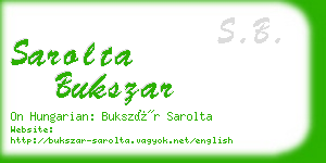 sarolta bukszar business card